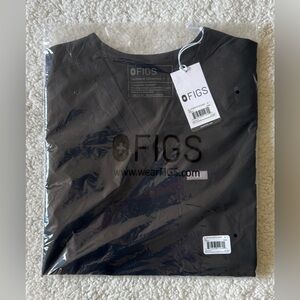 Figs Catarina Petite Scrub Top Black Women's Size Small